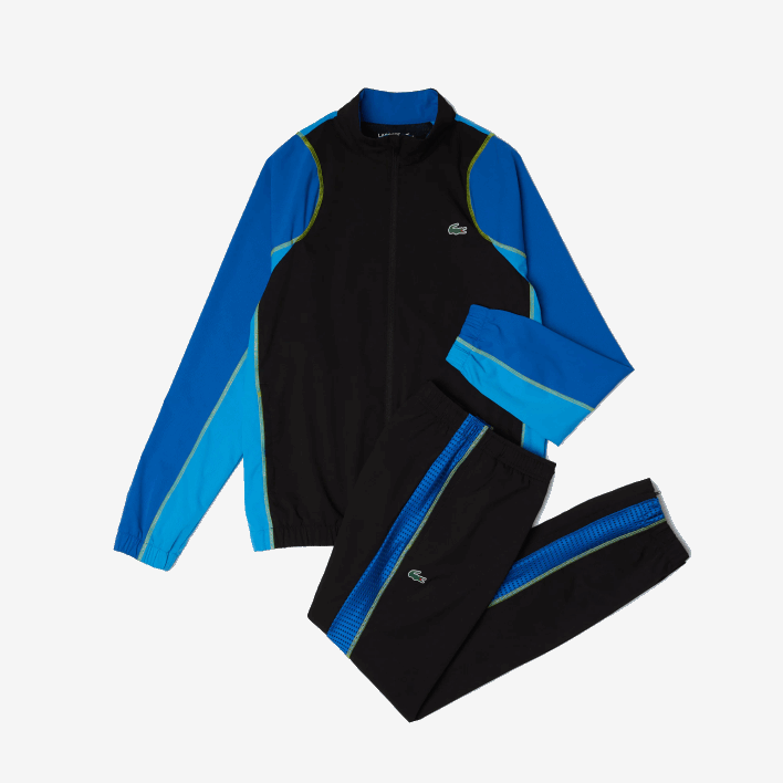Lacoste Tennis High Neck Jogger Set 646T28 Black Blue Yellow AYF Men