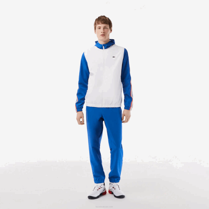 Lacoste Tennis Regular Fit Jogger Set 646T341 White Blue White WMI Men