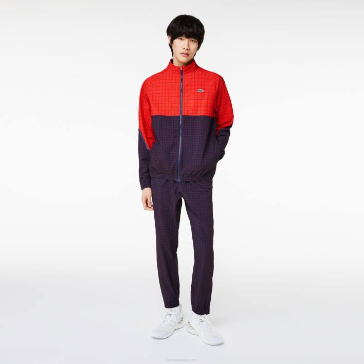 Lacoste Tennis x Novak Djokovic Jogger Set 646T268 Red Navy Blue BQS Men