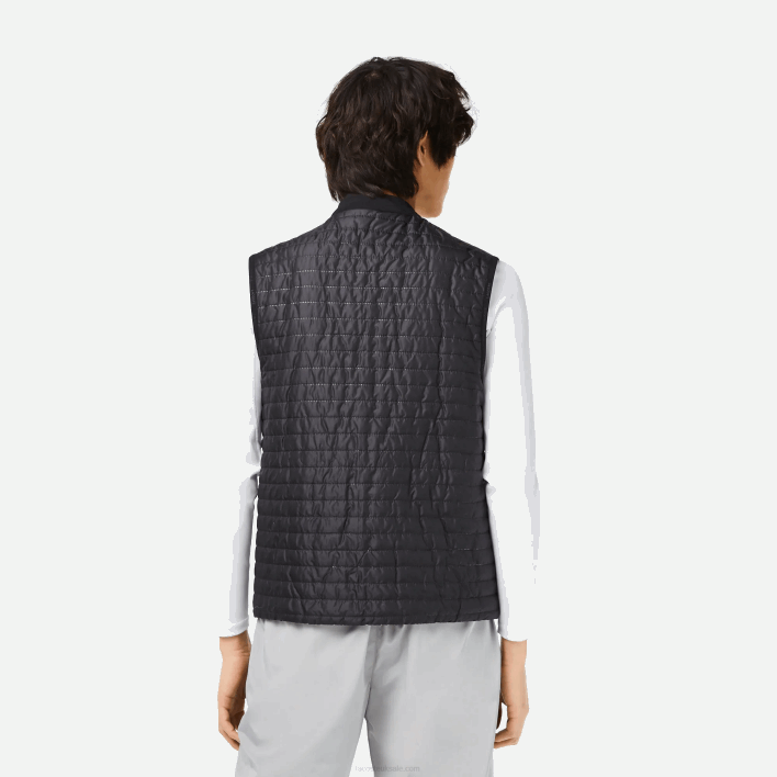Lacoste SPORT Padded Reversible Vest 646T384 Grey Black WIX Men