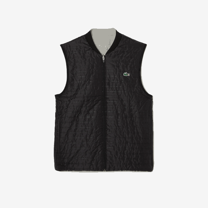 Lacoste SPORT Padded Reversible Vest 646T384 Grey Black WIX Men