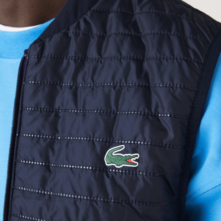 Lacoste SPORT Padded Reversible Vest 646T386 Purple Navy Blue SE3 Men