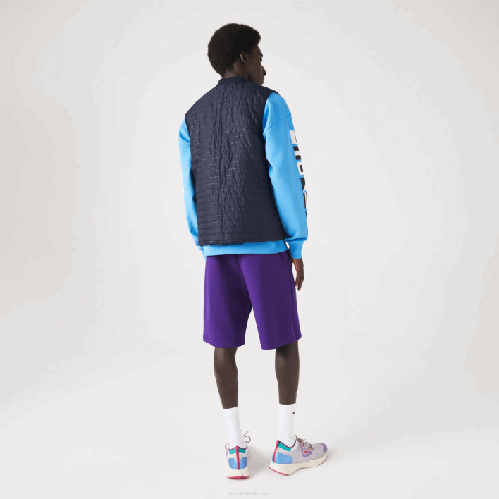 Lacoste SPORT Padded Reversible Vest 646T386 Purple Navy Blue SE3 Men