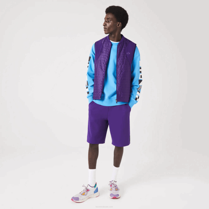 Lacoste SPORT Padded Reversible Vest 646T386 Purple Navy Blue SE3 Men