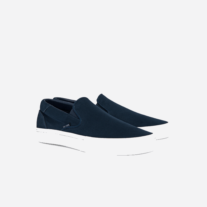 Lacoste Jump Serve Canvas Slip On 646T1872 Navy & White 092 Men