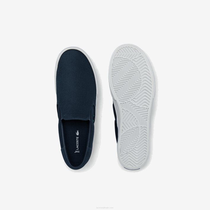 Lacoste Jump Serve Canvas Slip On 646T1872 Navy & White 092 Men