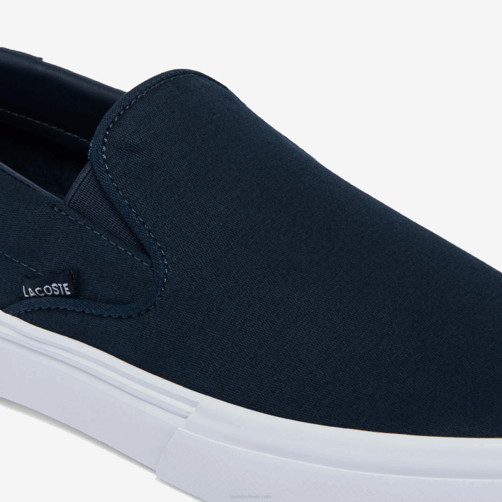 Lacoste Jump Serve Canvas Slip On 646T1872 Navy & White 092 Men