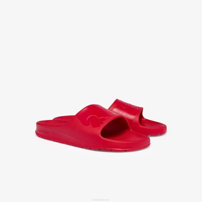 Lacoste Croco 2.0 Synthetic Logo Slides 646T1811 Red RR1 Men