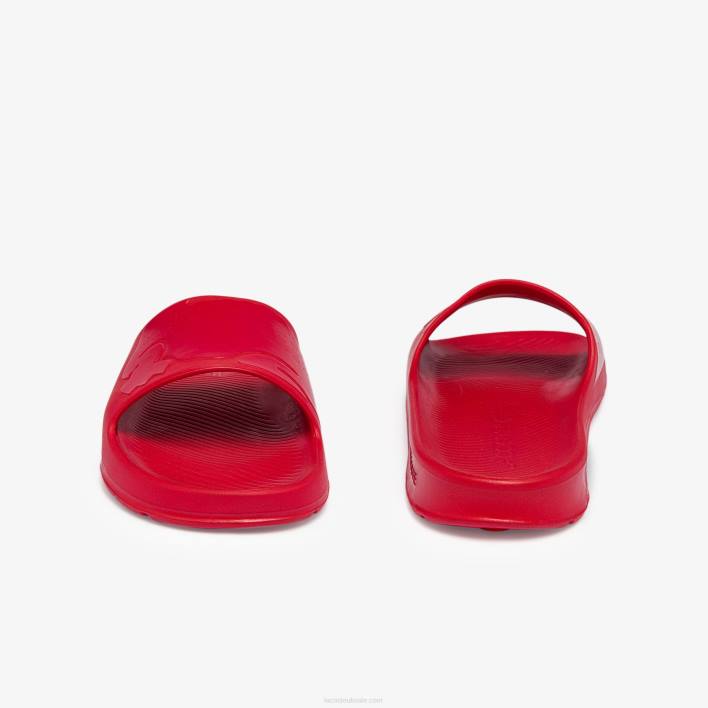 Lacoste Croco 2.0 Synthetic Logo Slides 646T1811 Red RR1 Men