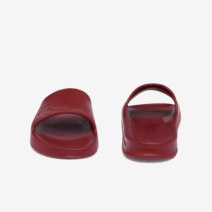 Lacoste Croco 2.0 Synthetic Logo Slides 646T1813 Dark Red DR2 Men