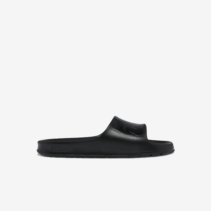Lacoste Croco 2.0 Synthetic Logo Strap Slides 646T1831 Black 02H Men