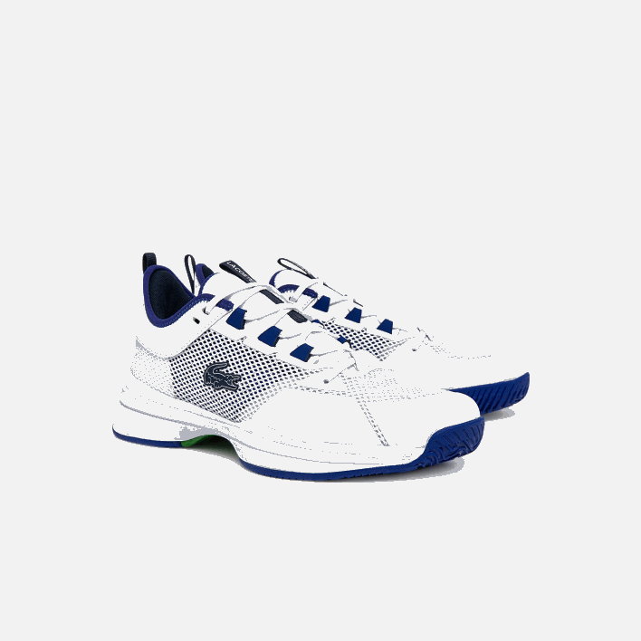 Lacoste AG-LT21 Textile and Synthetic Tennis Shoes 646T1865 White/Blue 080 Men