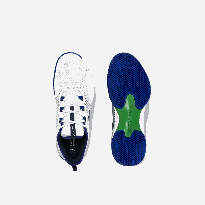 Lacoste AG-LT21 Textile and Synthetic Tennis Shoes 646T1865 White/Blue 080 Men