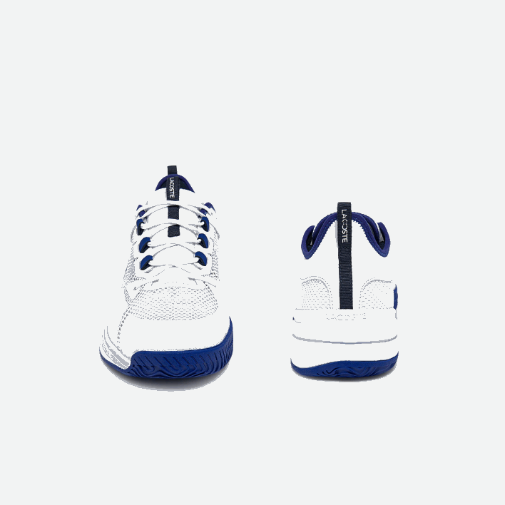 Lacoste AG-LT21 Textile and Synthetic Tennis Shoes 646T1865 White/Blue 080 Men