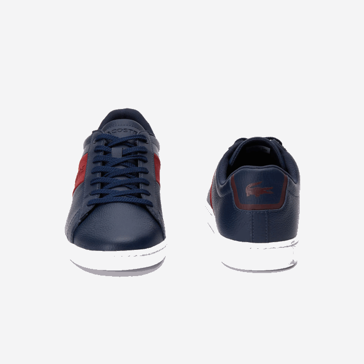 Lacoste Carnaby Evo Leather and Suede Sneakers 646T1717 Navy & Dark Red 5A5 Men
