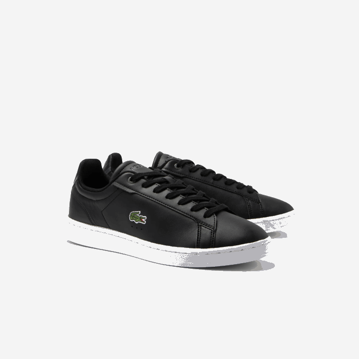 Lacoste Carnaby Pro BL Leather Tonal Sneakers 646T1742 Black & White 312 Men