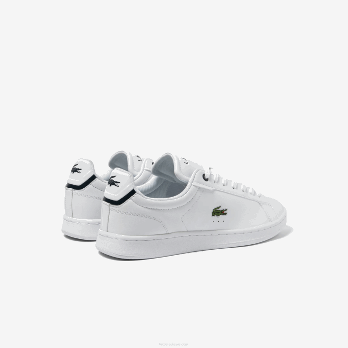Lacoste Carnaby Pro BL Leather Tonal Sneakers 646T1743 White & Navy 042 Men