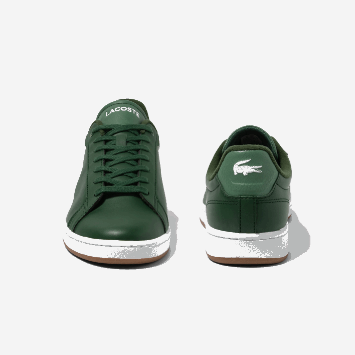 Lacoste Carnaby Pro Leather Gum Sole Sneakers 646T1723 Dark Green Gum GRG Men