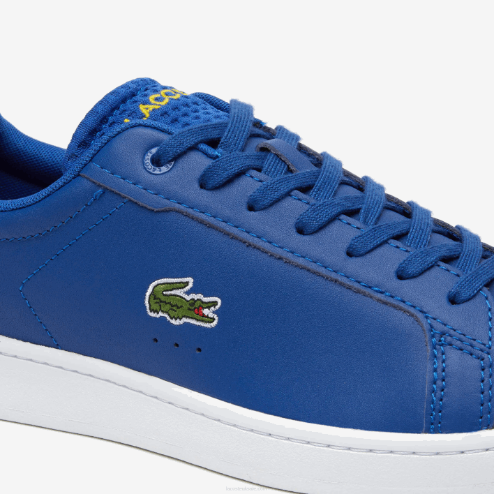Lacoste Carnaby Pro Leather Heel Pop Sneakers 646T1744 Dark Blue & White 121 Men