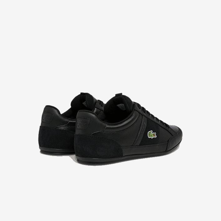 Lacoste Chaymon BL Leather and Synthetic Tonal Sneakers 646T1807 Black 02H Men