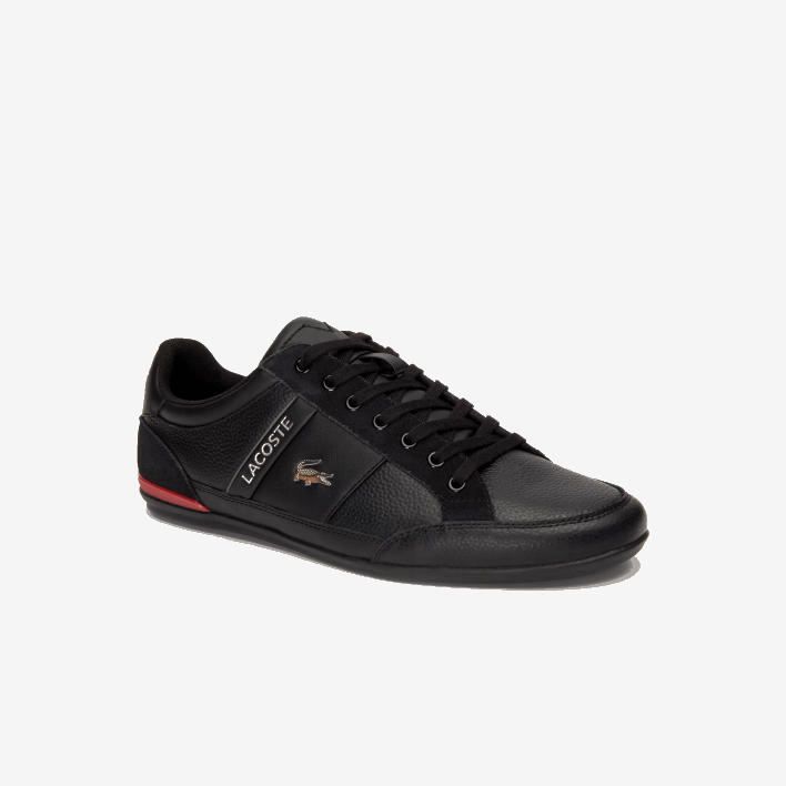 Lacoste Chaymon Leather Sneakers 646T1708 Black Red 1B5 Men