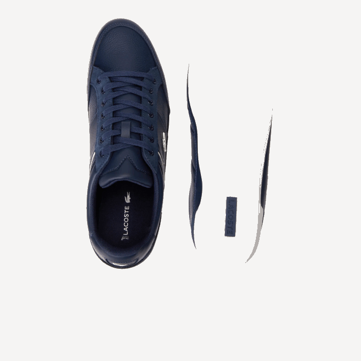 Lacoste Chaymon Leather Sneakers 646T1710 Navy & Off White J18 Men