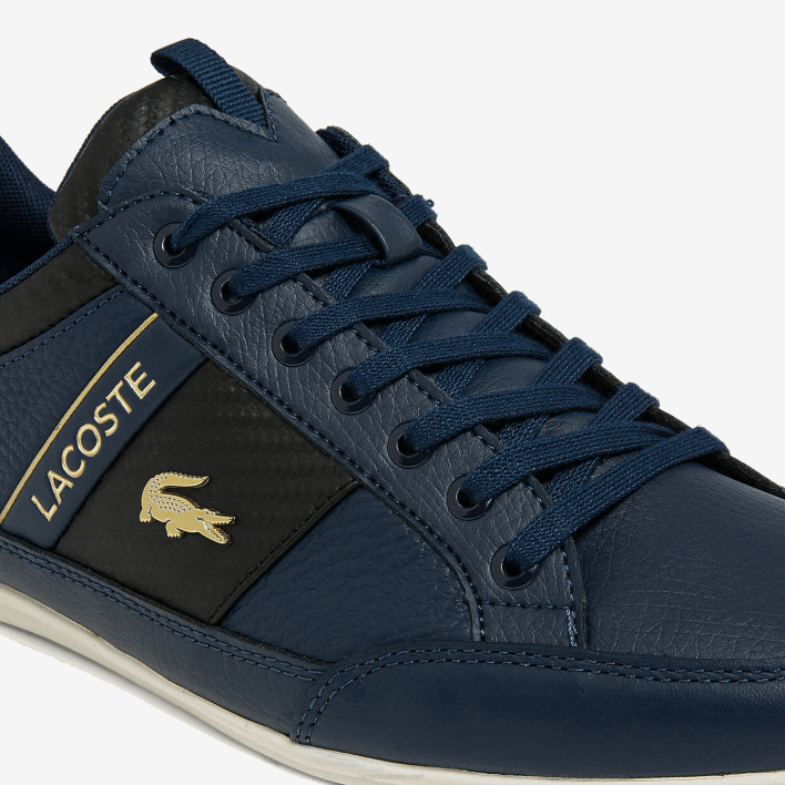 Lacoste Chaymon Leather and Carbon Fiber Sneakers 646T1769 Navy NB0 Men