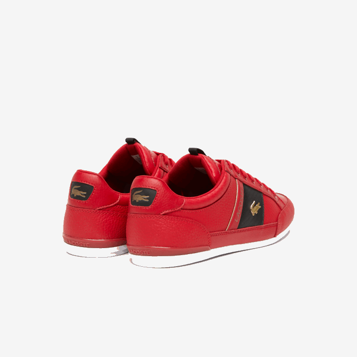 Lacoste Chaymon Leather and Carbon Fiber Sneakers 646T1772 Red Black DS9 Men