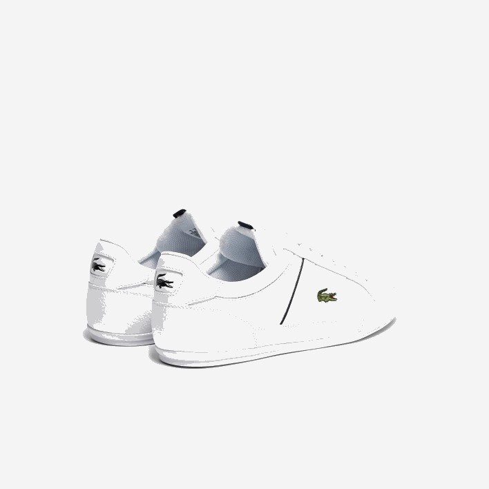 Lacoste Chaymon Leather and Synthetic Sneakers 646T1713 White & Navy 042 Men