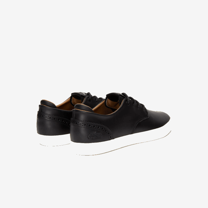 Lacoste Esparre Club Leather Trainers 646T1718 Black & Off White 454 Men