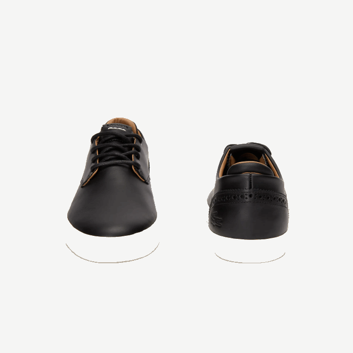 Lacoste Esparre Club Leather Trainers 646T1718 Black & Off White 454 Men