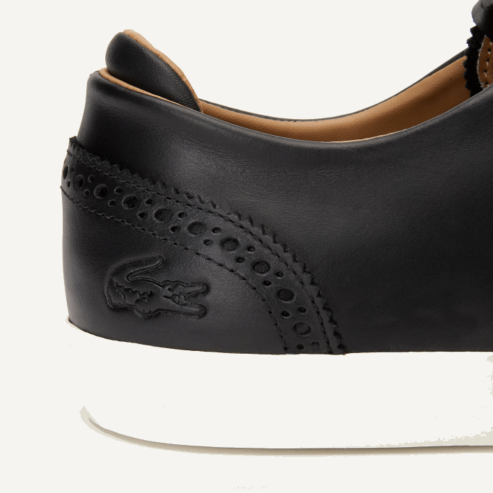 Lacoste Esparre Club Leather Trainers 646T1718 Black & Off White 454 Men