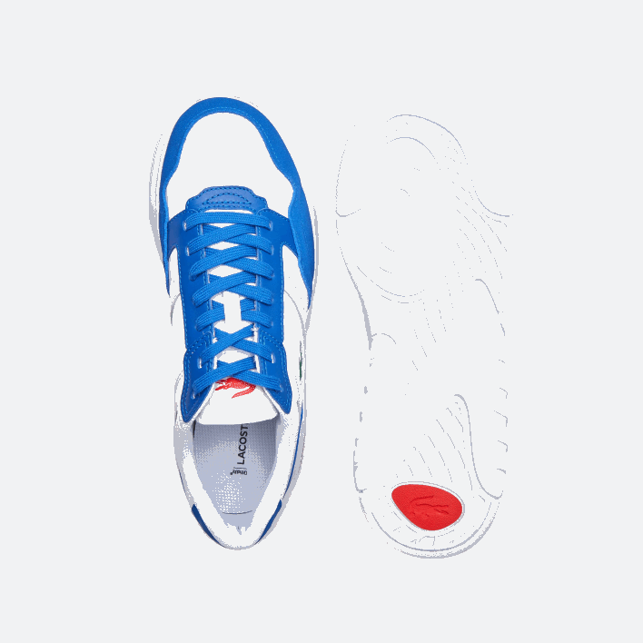 Lacoste Game Advance Luxe Leather Sneakers 646T1707 White/Blue 080 Men