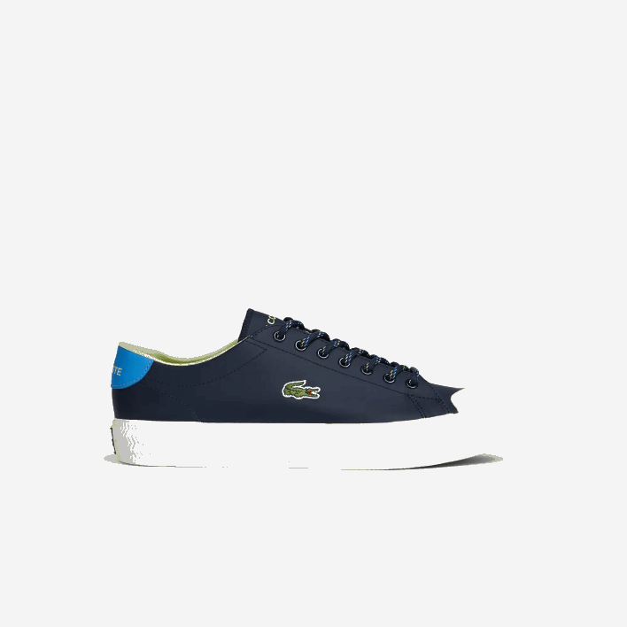 Lacoste Gripshot Leather and Suede Sneakers 646T1899 Navy & Off White J18 Men