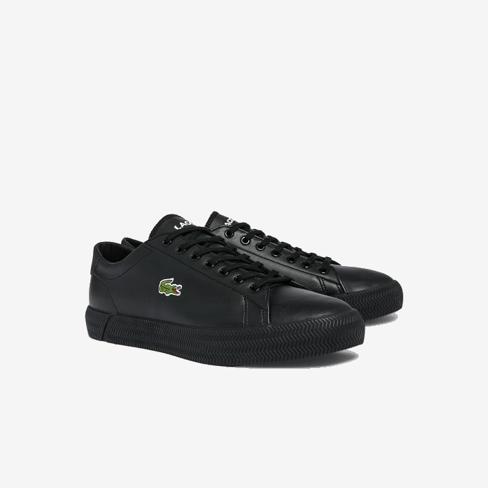 Lacoste Gripshot Leather and Synthetic Sneakers 646T1883 Black 02H Men