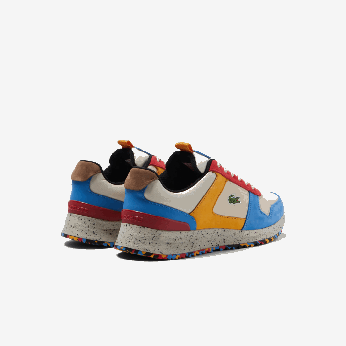 Lacoste Joggeur 2.0 Leather Color-Block Sneakers 646T1905 White Red 4Y0 Men
