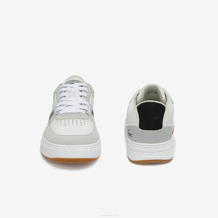 Lacoste L001 Leather Color-Pop Sneakers 646T1830 White & Black 147 Men