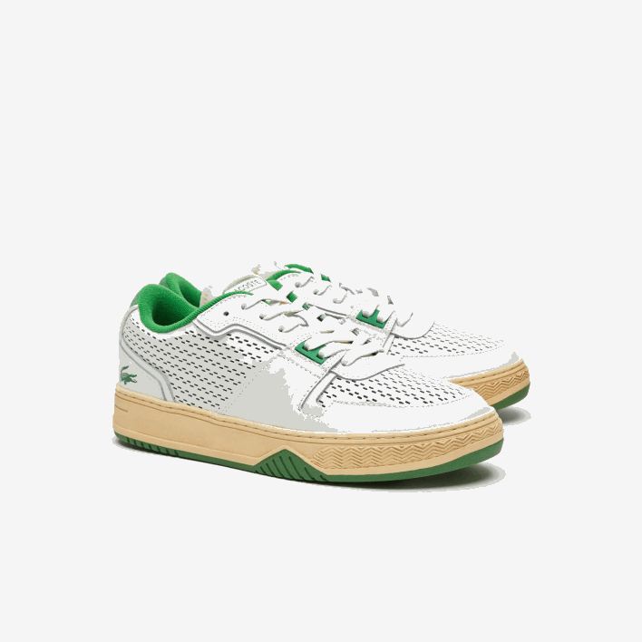 Lacoste L001 Leather Heel Pop Sneakers 646T1745 White/Green 082 Men