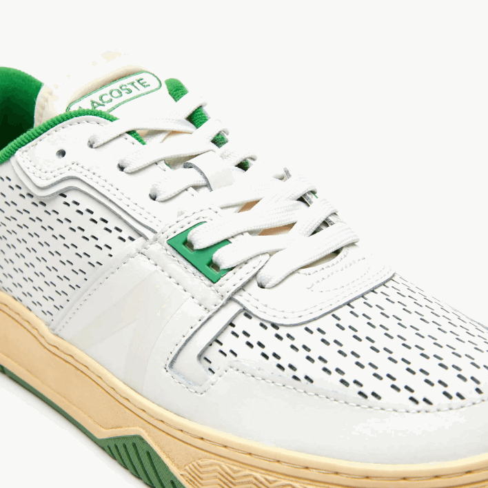 Lacoste L001 Leather Heel Pop Sneakers 646T1745 White/Green 082 Men