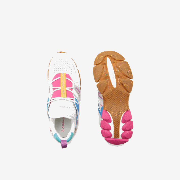 Lacoste L003 Eco Textile Sneakers 646T1842 White & Pink B53 Men