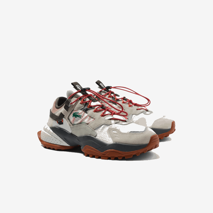 Lacoste L-Guard Breaker Textile Outdoor Shoes 646T1777 Off White & Brown OW8 Men