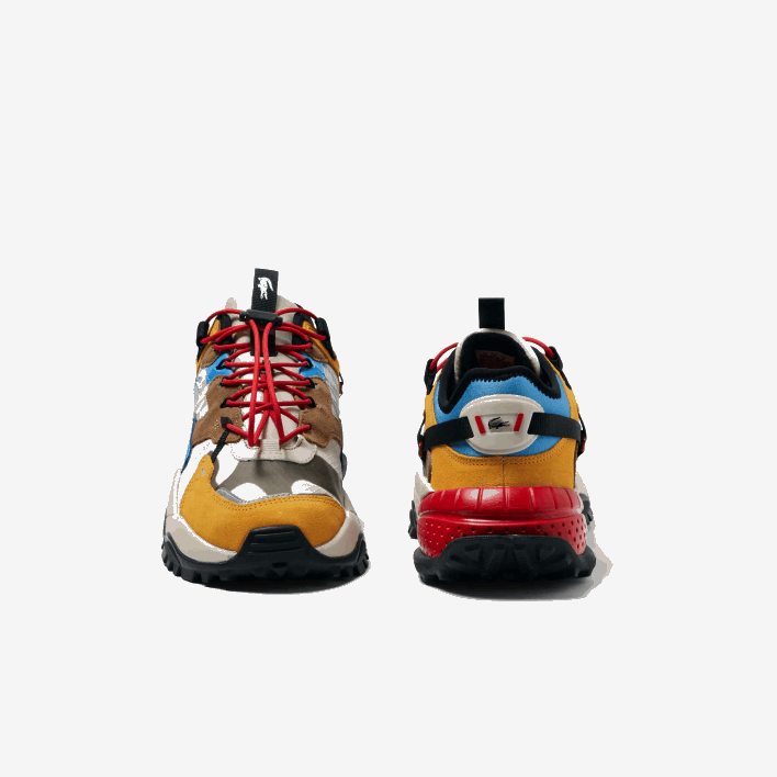 Lacoste L-Guard Breaker Textile Outdoor Shoes 646T1779 Off White & Light Blue WB8 Men