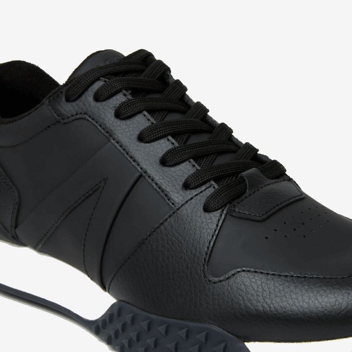 Lacoste L-Spin Deluxe 2.0 Synthetic Sneakers 646T1763 Black & White 312 Men