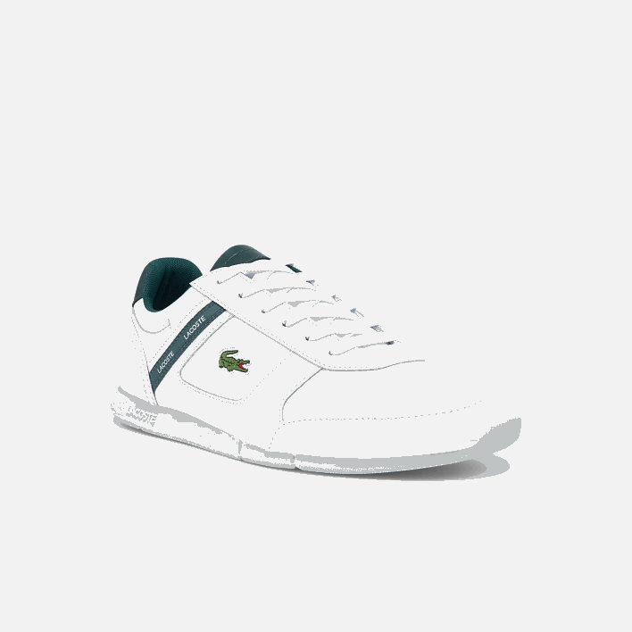 Lacoste Menerva Sport Textile and Leather Sneakers 646T1700 White & Dark Green 1R5 Men