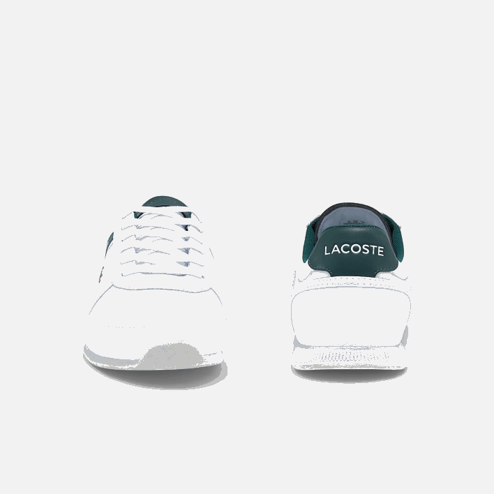 Lacoste Menerva Sport Textile and Leather Sneakers 646T1700 White & Dark Green 1R5 Men