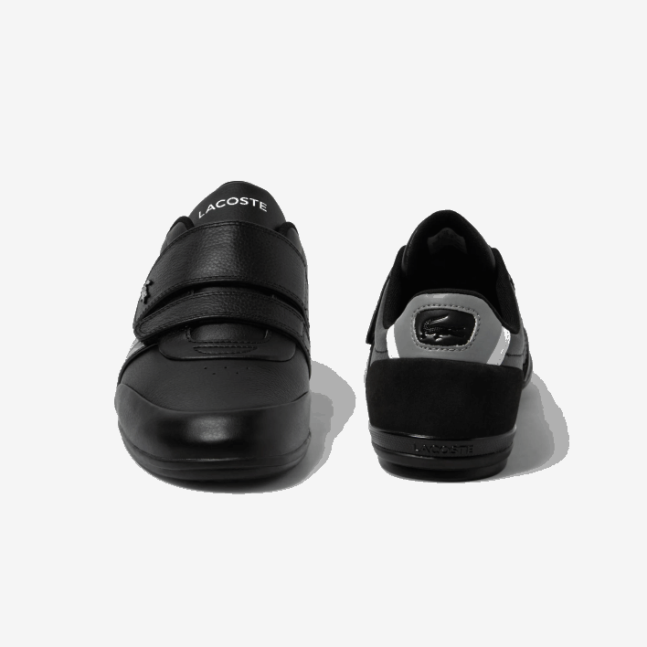 Lacoste Misano Strap Leather Sneakers 646T1726 Black & Light Grey 2A2 Men