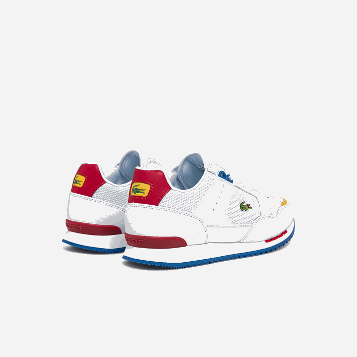 Lacoste Partner Piste Textile and Leather Sneakers 646T1888 White/Blue 080 Men
