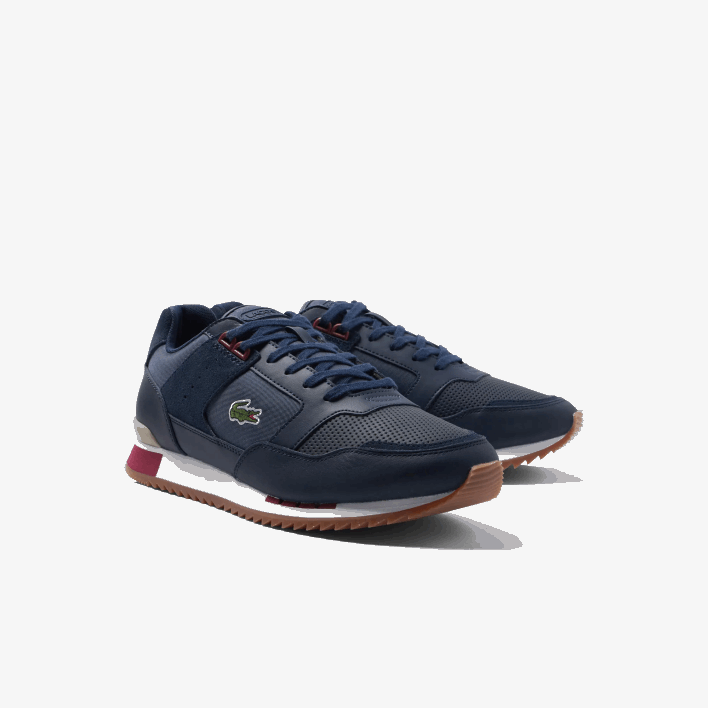 Lacoste Partner Textile and Leather Sneakers 646T1712 Navy Gum GU1 Men