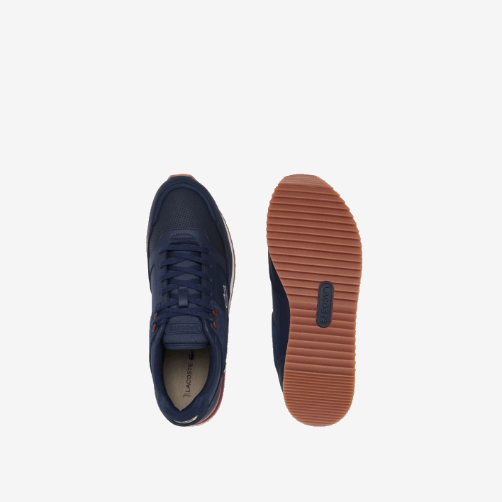 Lacoste Partner Textile and Leather Sneakers 646T1712 Navy Gum GU1 Men