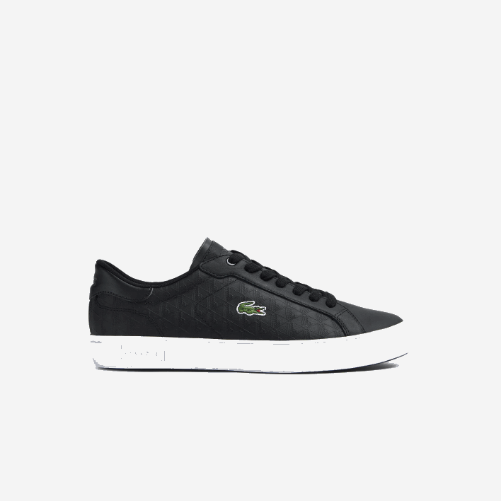 Lacoste Powercourt Leather Sneakers 646T1702 Black & White 312 Men